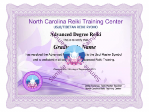 Advnaced Reiki Certification Class lessons