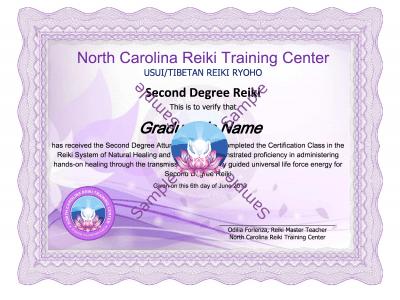 Reiki 2 II Certification Classs lessons